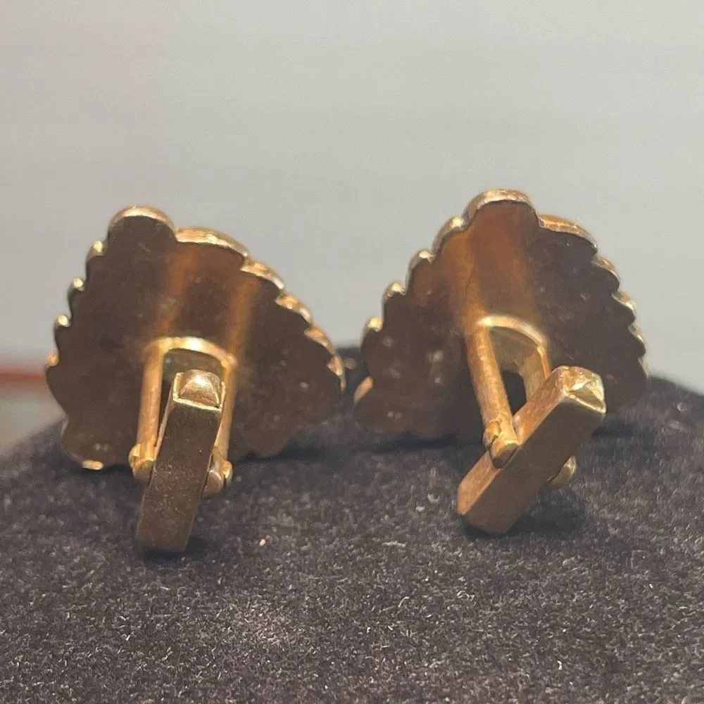 Anson Vintage Men’s cuff links Antique bronze gold tone